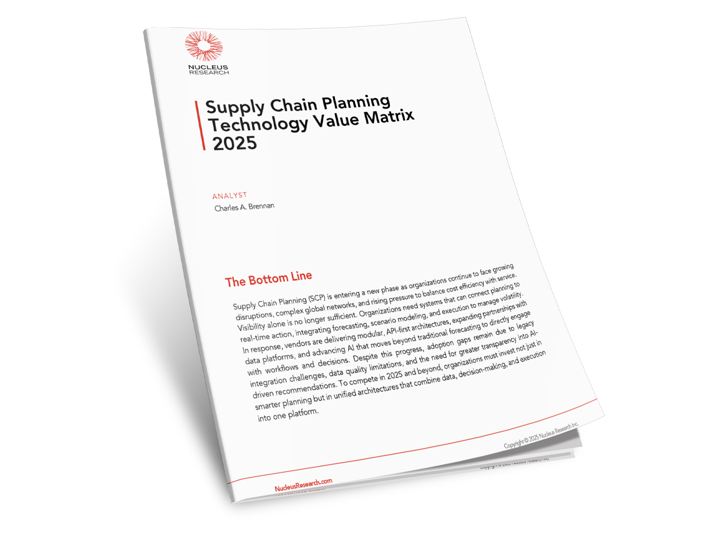 2025 Nucleus Research Supply Chain Planning Technology Value Matrix